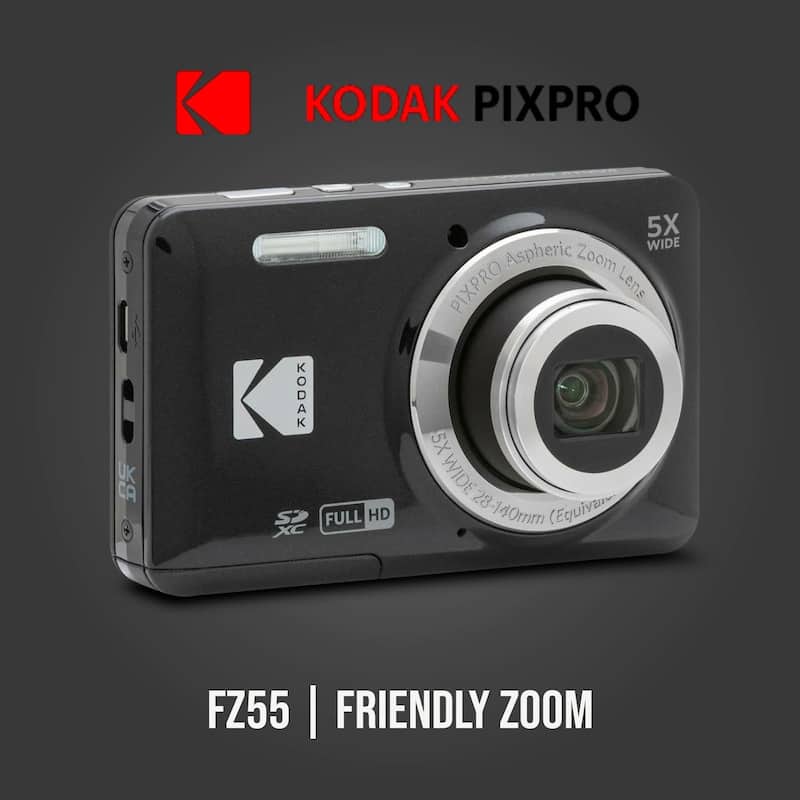 Câmera digital KODAK PIXPRO Friendly Zoom FZ55 (preta) - Câmera